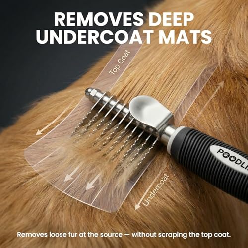 Poodle Dematting Fur Rake Comb Brush for Dogs and Cats