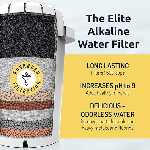 PH001 Ultra White Alkaline Water Filter Replacement (3 Count)