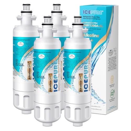 Alkaline ADQ36006101 Water Filter Replacement for LG LT700P (4 Count)