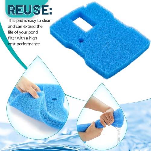 2 Pcs Replacement Pond Filter Pad Sponge Filter Media Pad for All in One Pond CUF