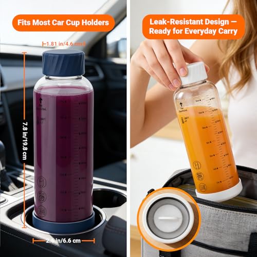 16 oz Glass Juice Bottles 4 Pack