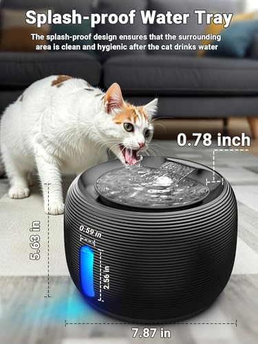 3.5L 118oz Large Capacity Cat Water Fountain for Cats Indoor FS77