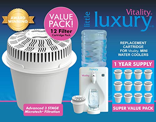 Vitality Replacement Filters for Water Coolers and Non Cooling Dispensers (12 Count)