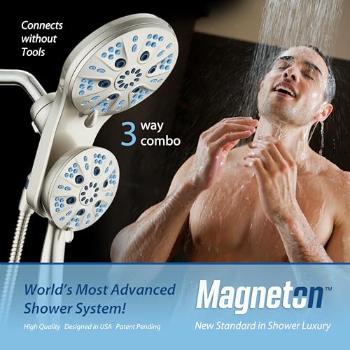 Magneton 48 Mode High Pressure Rain & Handheld Shower Head Combo