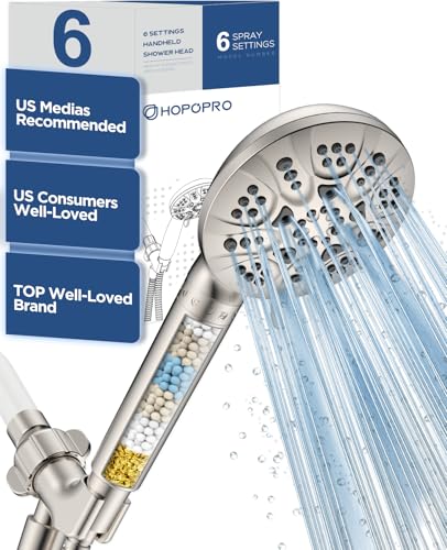 6 Mode High Pressure Handheld Shower Head with Filter