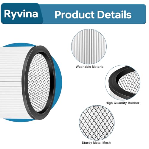 90304 Vacuum Filter Replacement Parts for Shop Vac 90304 90350 90333 (2 Count)