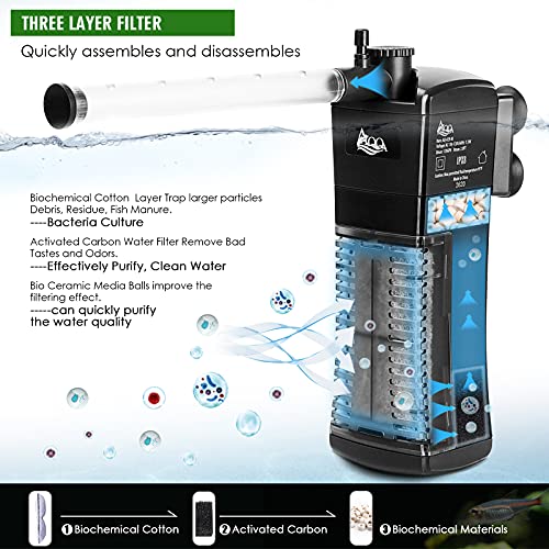 Aquarium Internal Filter Submersible Power Filter in