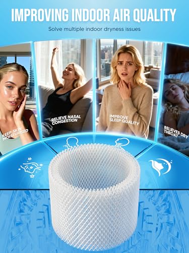 WF2 Humidifier Filter Replacement for Vicks V3500 V3100 V3600 V3900 V3700 VEV320 & Kaz 3020 Cool Mist Humidifiers Pack of 4 (4 Count)
