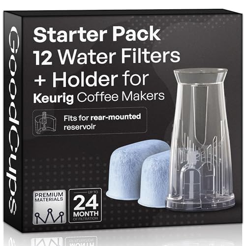 Water Filter Holder and 12 Water Filters for Keurig K (13 Count)