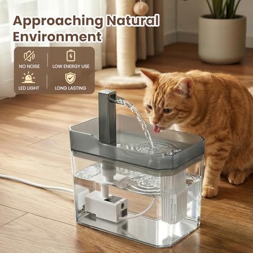 Cute Small Cat Water Fountain 1.5L