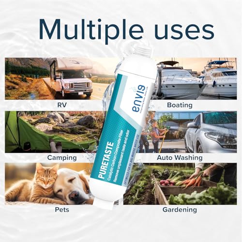 Puretaste Catalytic Carbon KDF Inline RV Filter