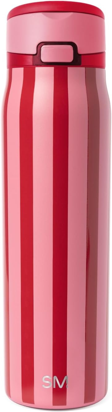 Simple Modern Valentine's Day Mesa Loop Water Bottle with Covered Straw and Handle | 30oz Cup Holder Friendly Insulated Stainless Steel Bottles for Travel, Sports and School | Lovers Lane