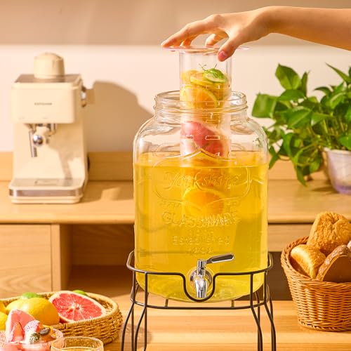 2 Gallon Glass Drink Dispensers for Parties
