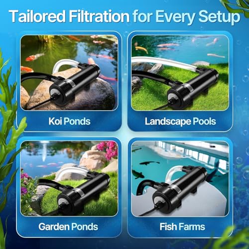 9W UV Pond Light Clarifier for Outdoor Koi Ponds