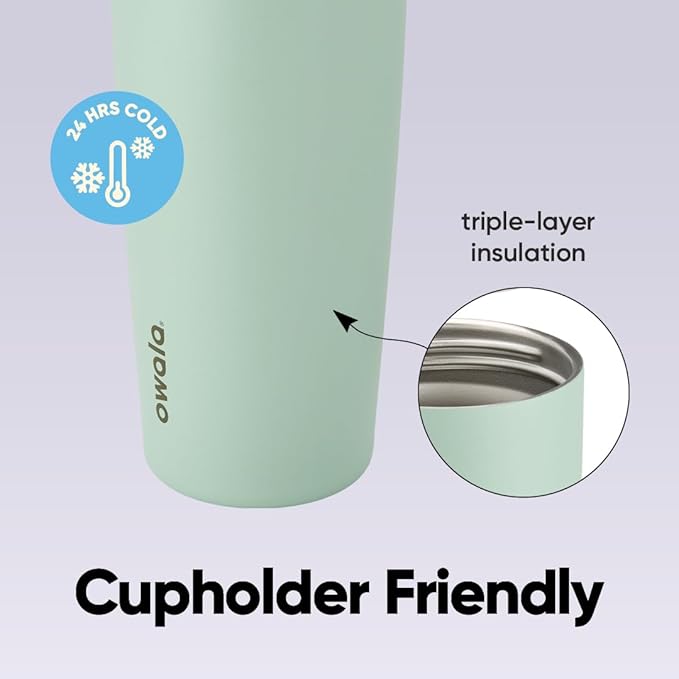 Owala FreeSip Sway - Stainless Steel - 30-oz. - Green (Eucalyptus)