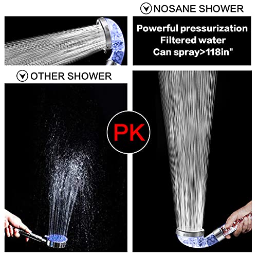 Shower Head Filter Filtration High Pressure Water Saving 3 Mode Function Spray Handheld Showerheads for Dry Skin & Hair