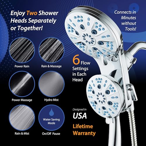 Magneton 48 Mode High Pressure Rain & Handheld Shower Head Combo