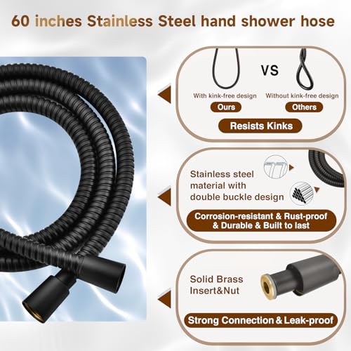 High Pressure Dual Shower Head Combo with Rainfall & Handheld