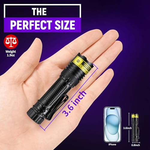 UV Flashlight 365 & 395nm Black Light (2 Count)