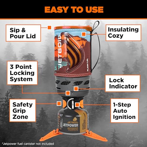 Flash 1.0L Portable Fast Boil Stove for Camping and Backpacking with 1