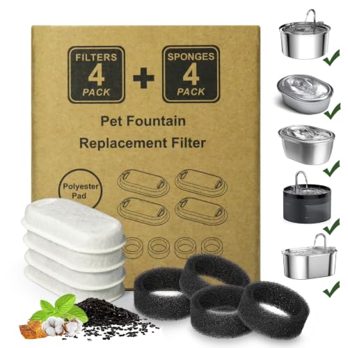 Cat Water Fountain Filter 8Pcs Fit 101oz
