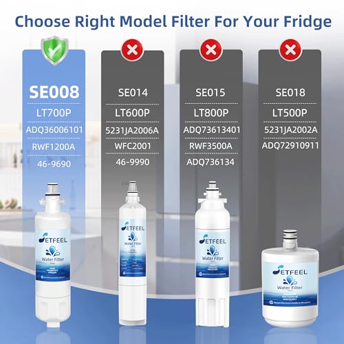 Adq360061 Water Filter Replacement for LG Refrigerator Lt700p Adq36006101 Lfds22520s (3 Count)