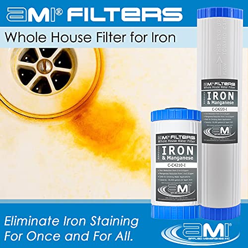 Whole House Water Filter Replacement Filter Cartridge Set for Iron Reduction