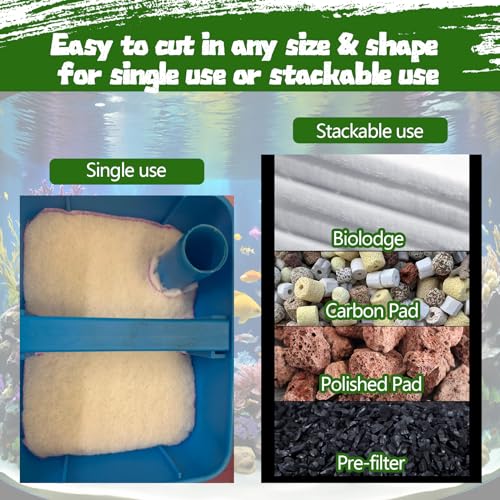 Aquarium Filter Floss 12 * 144 Inches (7.0548 Ounce)