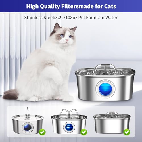 16 Pack Cat Water Fountain Replacement Filters & Pre (16 Count)