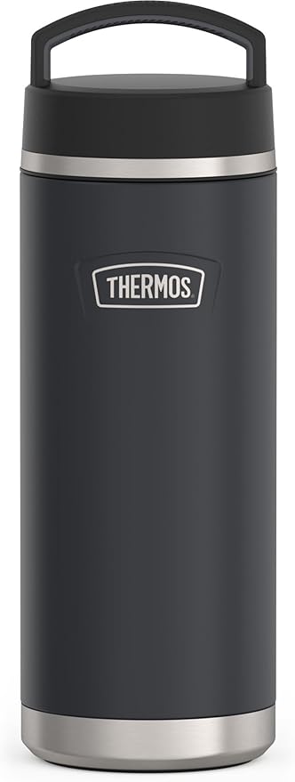 THERMOS ICON SERIES Stainless Steel Water Bottle with Screw Top Lid - 32 Ounce, Granite - Insulated Water Bottle with Lid