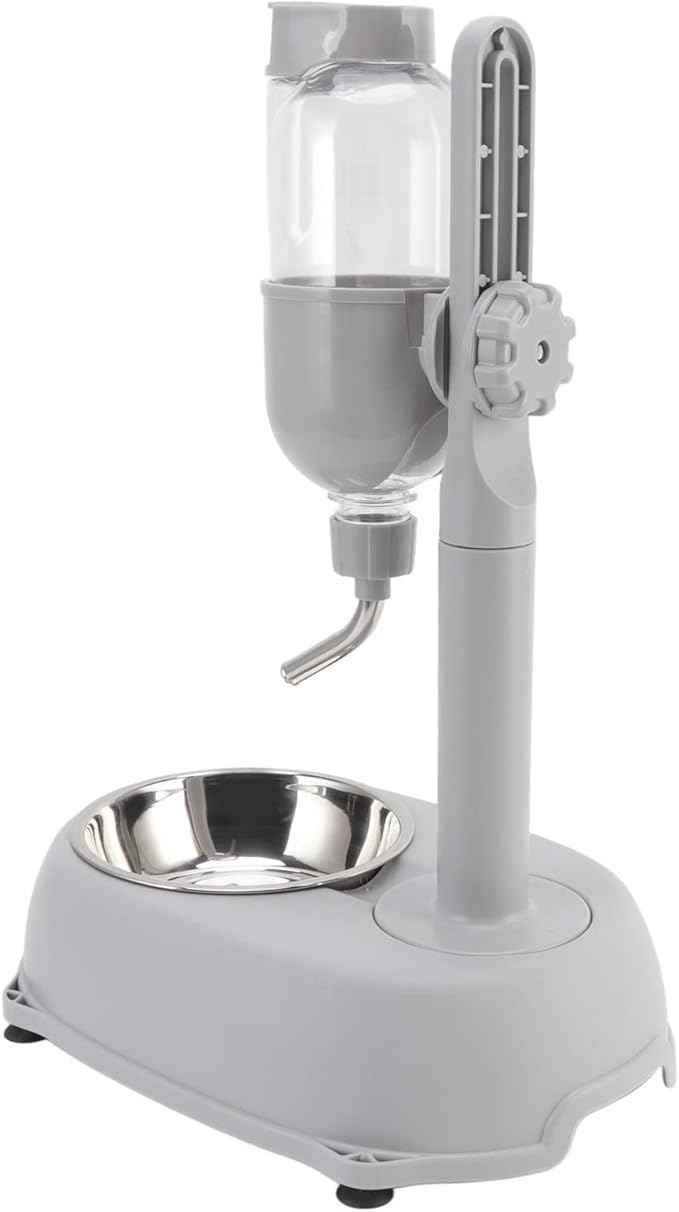 Pet Automatic Standing Water Feeder Height Adjustable 500ml Detachable Multifunctional Pet Standing Water Dispenser Bowl Dog Cat Water Food Feeder