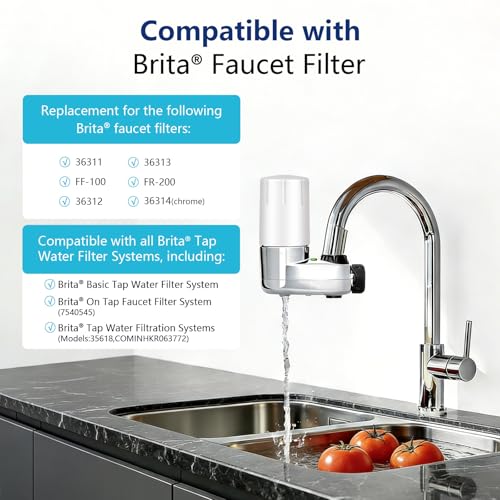 3Pack Faucet Filter Cartridges Compatible with Brita® Faucet Filter (3 Count)