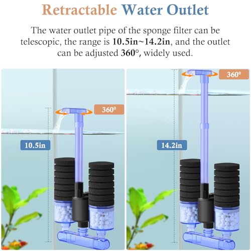 Aquarium Sponge Filter with Water Pump