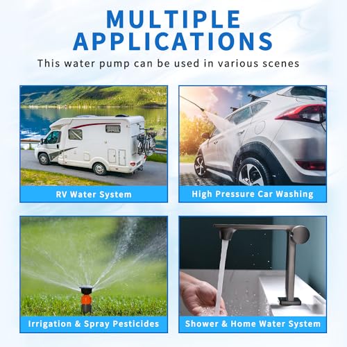 12V DC RV Fresh Water Pump for Home (81.12 Ounce)