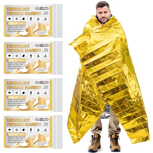 Survival Emergency Thermal Blankets (4 Count)