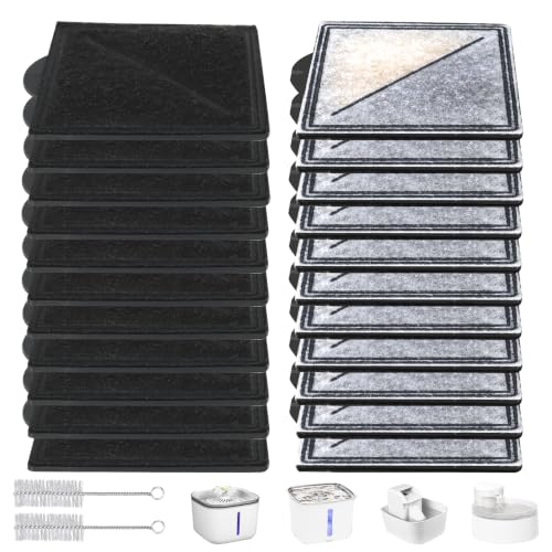 22+2 Pack Square Cat Water Fountain Filters (22 Count)