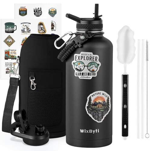 87 oz Insulated Water Bottle with Straw