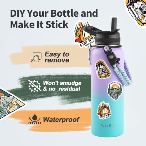 40 oz Insulated Water Bottle with Straw