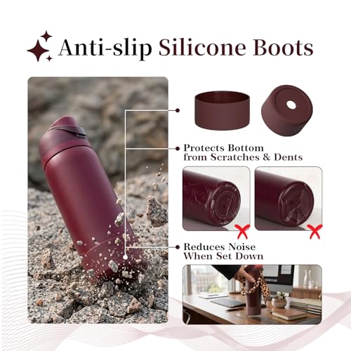 5Pcs Black Cherry Accessories for Owala with Boots
