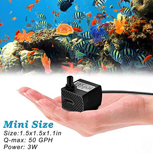 3W 50GPH Mini Submersible Water Pump