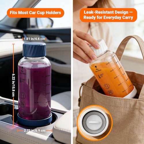 12 oz Glass Juice Bottles 4 Pack