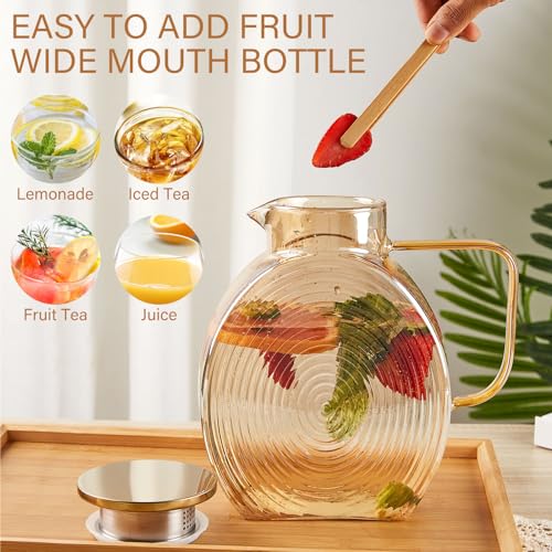84 oz Glass Pitcher with Lid
