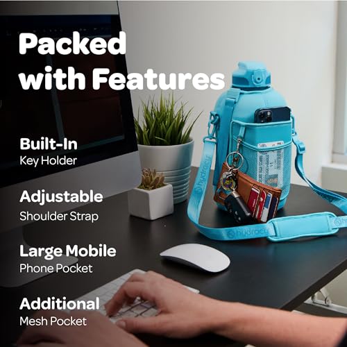 Motivational Water Bottle with Time Marker and Straw Lid 78 oz