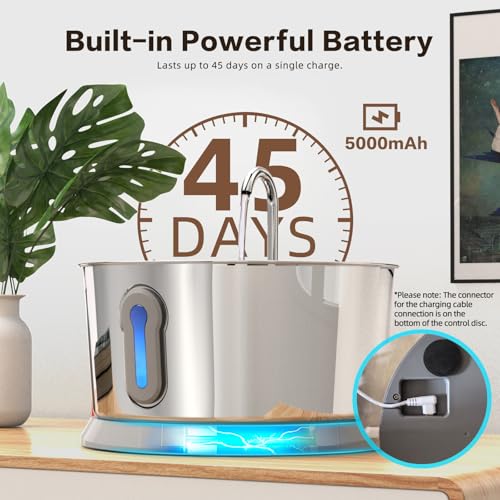 Battery Operated Cat Water Fountain Wireless