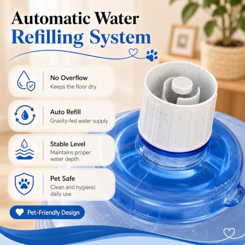 Pet Water Dispenser Station for Large Dogs and Cats