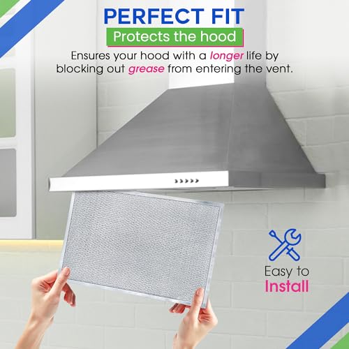 Stove Hood Vent Filter 11.81"x17.32" BPS1FA36 Compatible with Broan Range Hood Filter Replacement (2 Count)