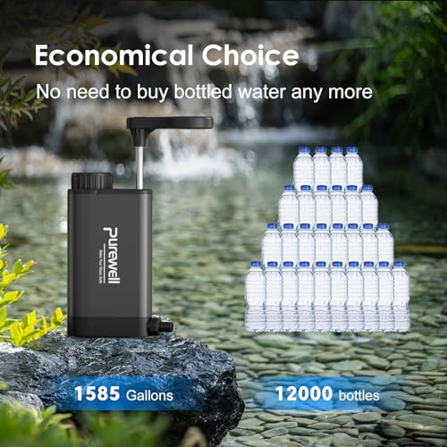 Stainless Steel Water Filter Pump with Replaceable Carbon 0.01 Micron Water Filter