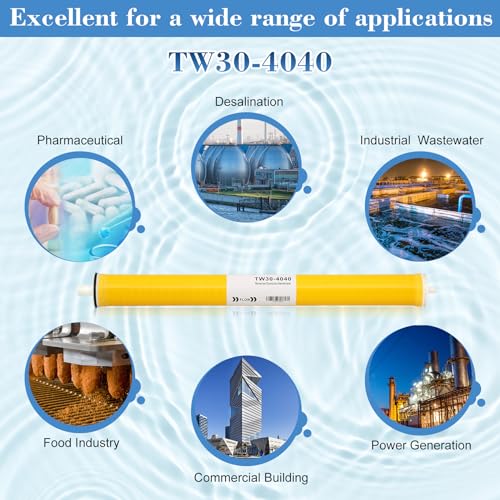 TW30-4040, Filmtec TW30 4040 for DOW Filmtec Membrane Replacement, 2400 GPD, Desalination Rate 99.5%, TDS≤5000PPM, Membrane TW30-4040 for Desalination, Commercial, Industrial