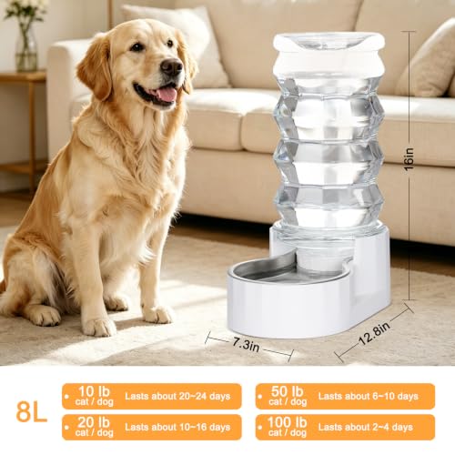8L Gravity Dog Water Dispenser