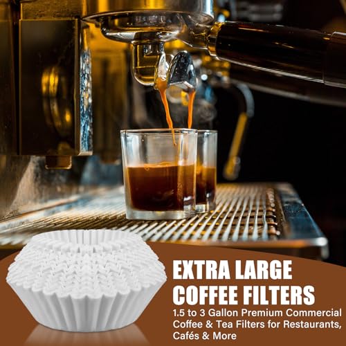 500 Pcs Extra Large Coffee Filters Disposable White Commercial Paper Filters for Coffee Brewing (500 Count)